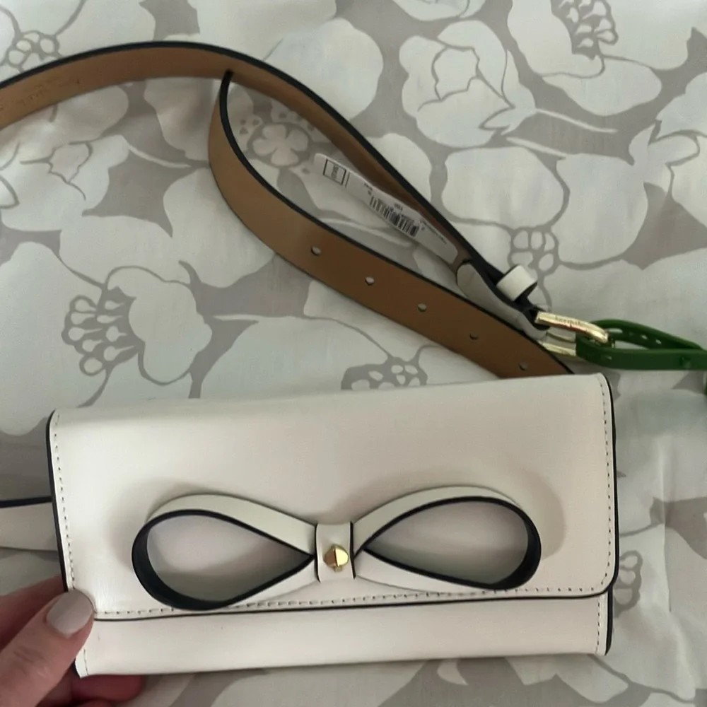 Kate spade bow belt waist pouch bag NWT size S/M